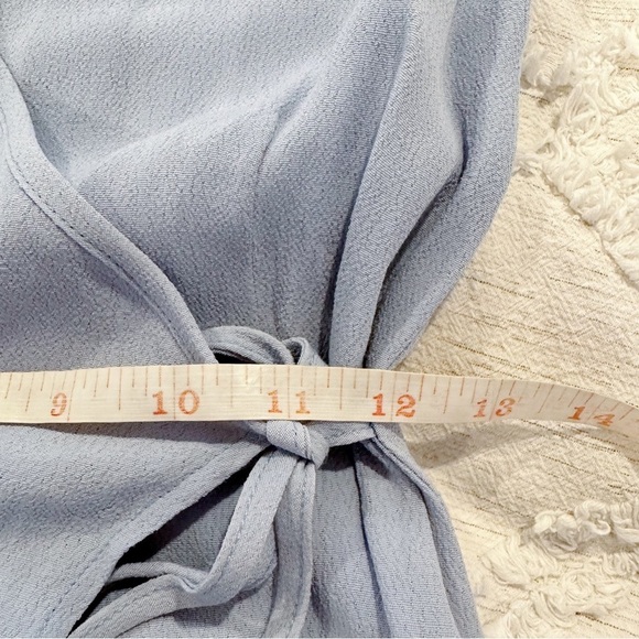 ✨FLYNN SKYE Wrap Maxi Dress Blue V-neck open Front‎ XS - Picture 8 of 12